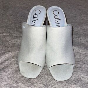 Calvin Klein Women's Blue Mules